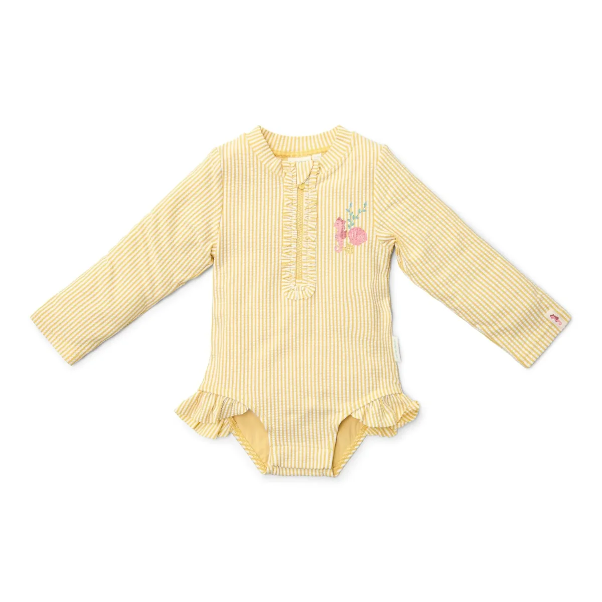 Little Dutch - Badpak met lange mouwen - Lemon Yellow