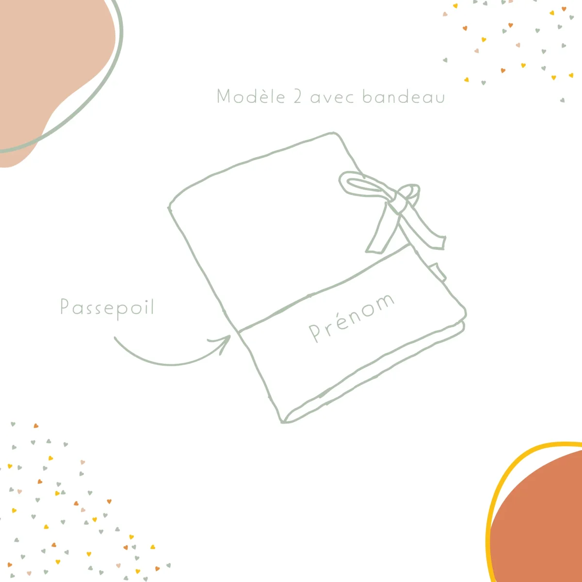 Protège carnet de santé personnalisé fait main à composer – Image 2