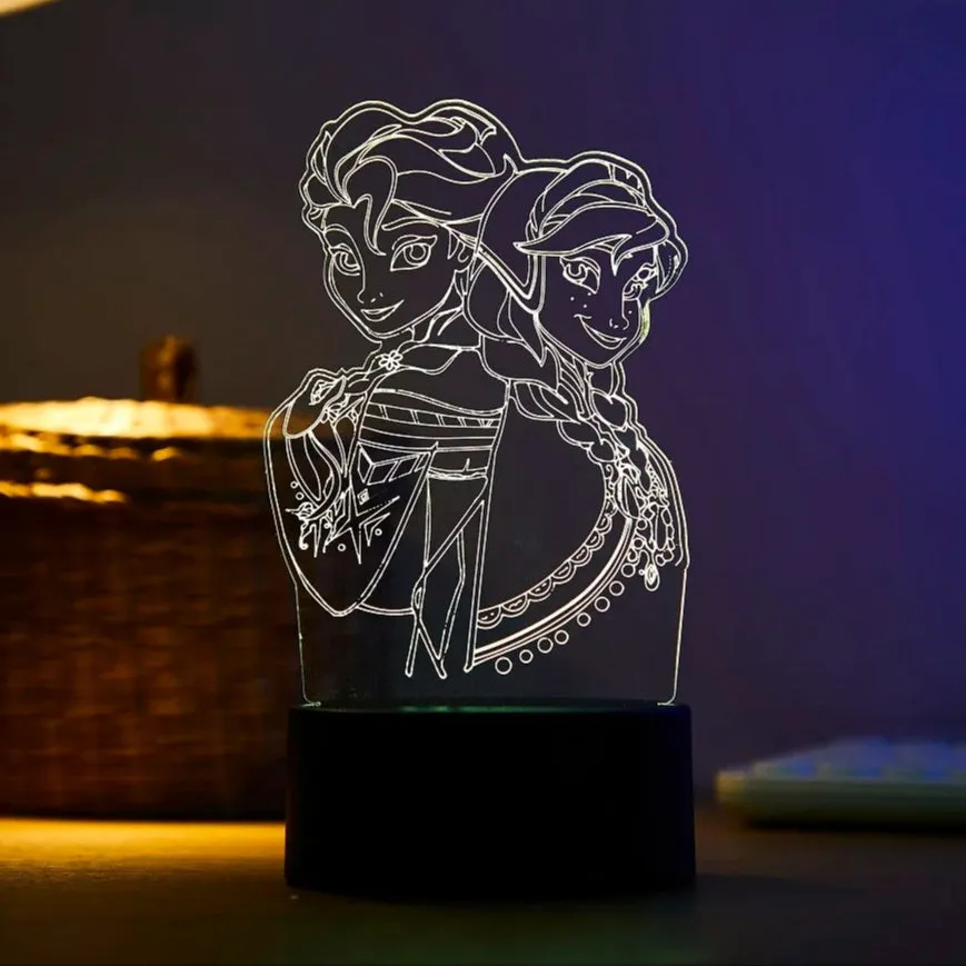 Lampe LED Anna et Elsa Amies
